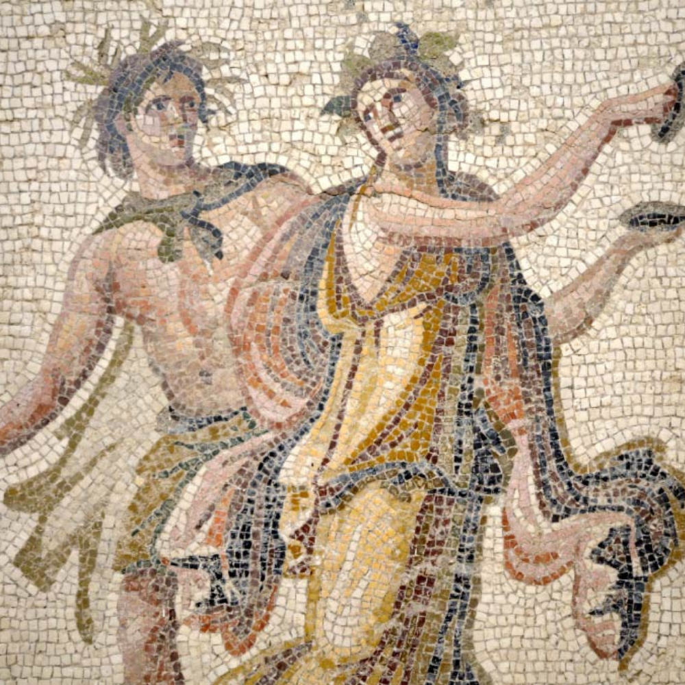 Ancient Roman Pixel Mosaic Art