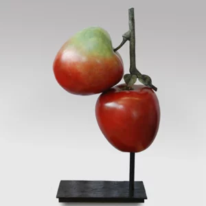 Suspended Apple Duo Sculpture