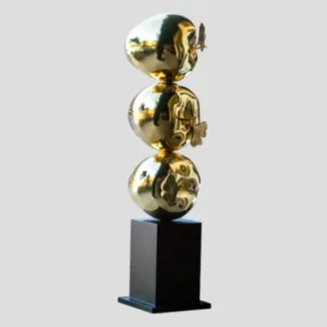 Golden Apples Totem Sculpture