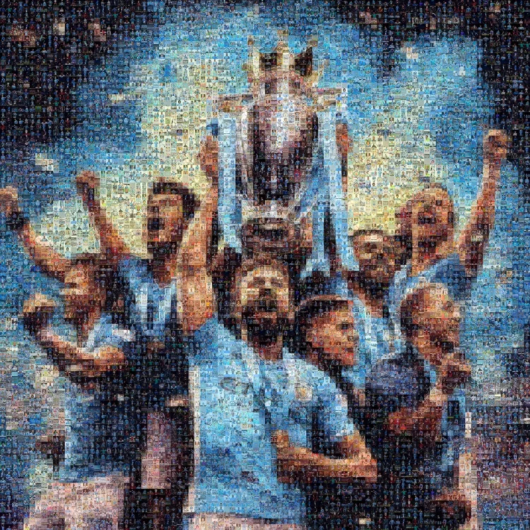 Man City Glorious Triumph Photo Mosaic