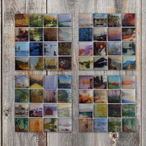 Set of 4 Mosaic Art Coasters