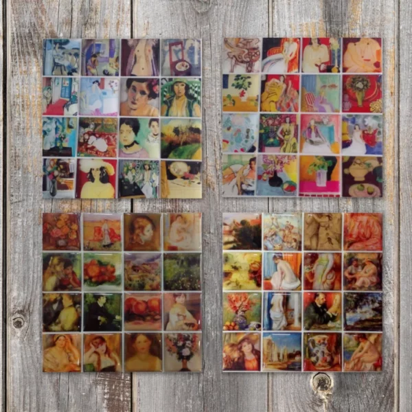 Set of 4 Mosaic Art Collectible